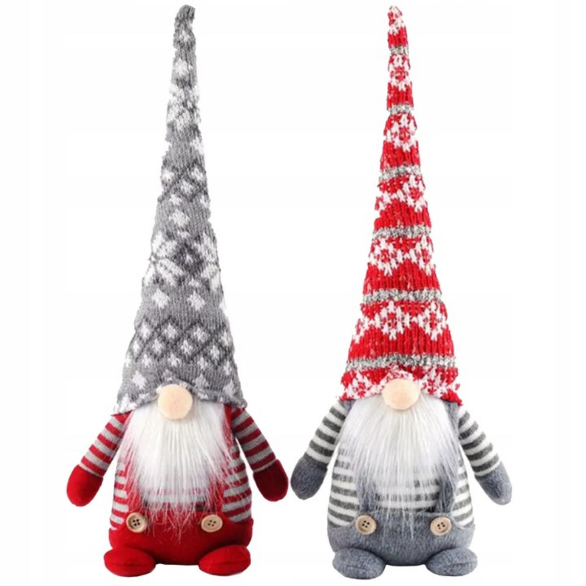 WICHTEL Weihnachtswichtel Set 2 Stück - Grau, Textil (15/36/15cm) - KRUMAD