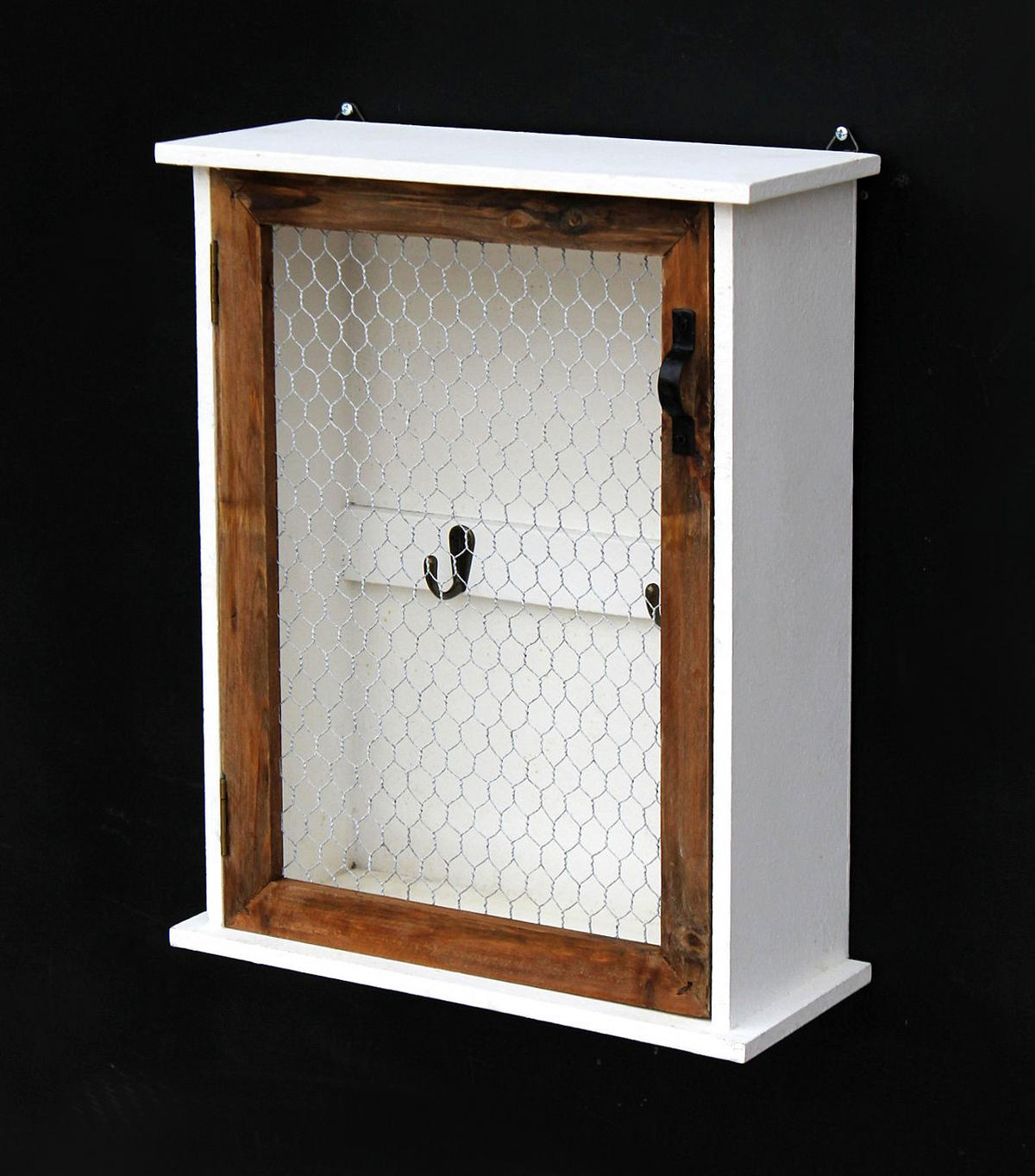 SCHLÜSSELKASTEN Holz Weiß 33/14/42 cm - Weiß, Holz (33/42/14cm) - DanDiBo