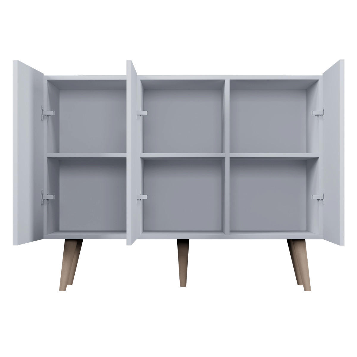 KOMODA Toronto Biela - biela, kompozitné drevo (120/95.5/40cm) - Petits-meubles