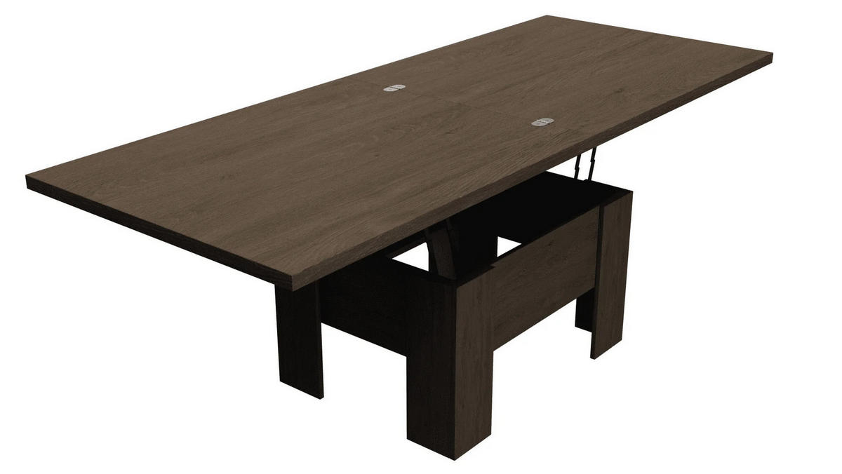 TISCH LONG - Mooreichefarben, Holzwerkstoff (80/100/53cm) - Meblini