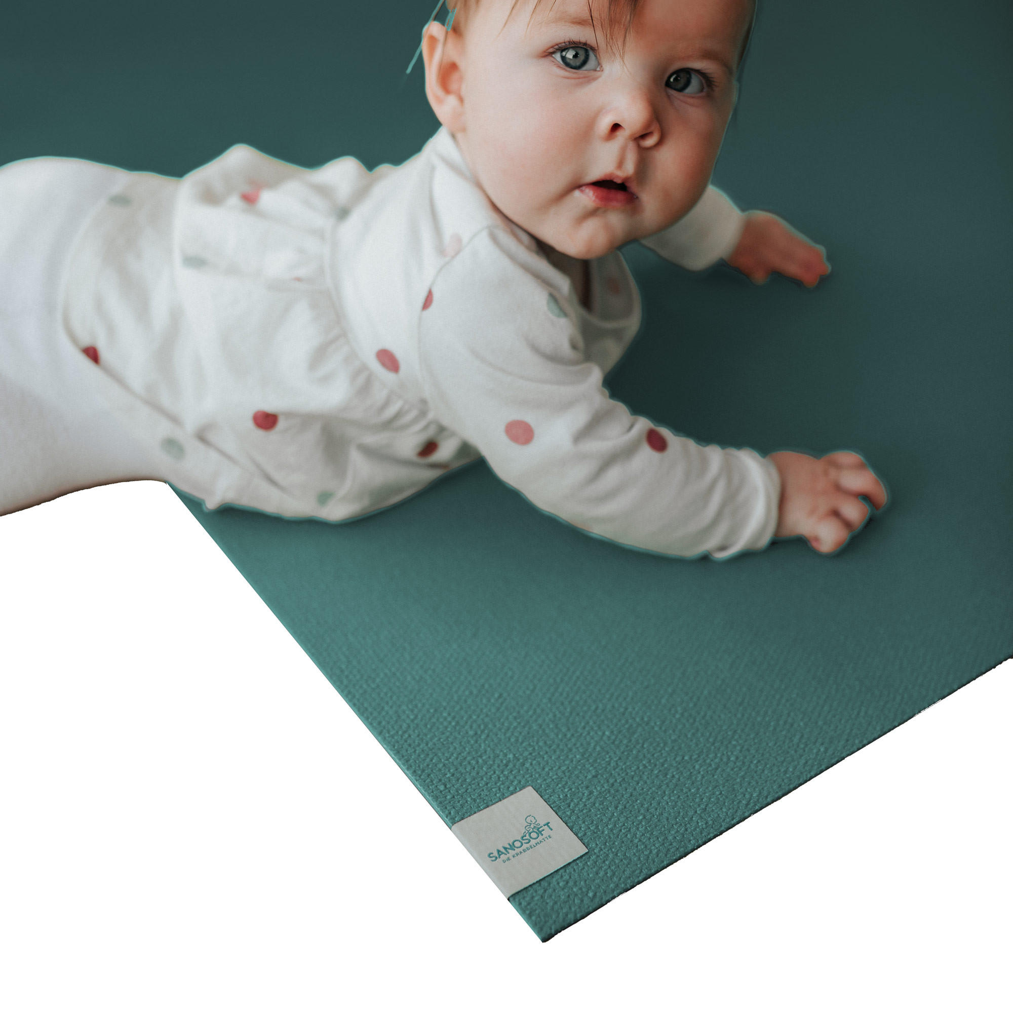 Sanosoft Krabbelmatte Petrol 60x220 cm
