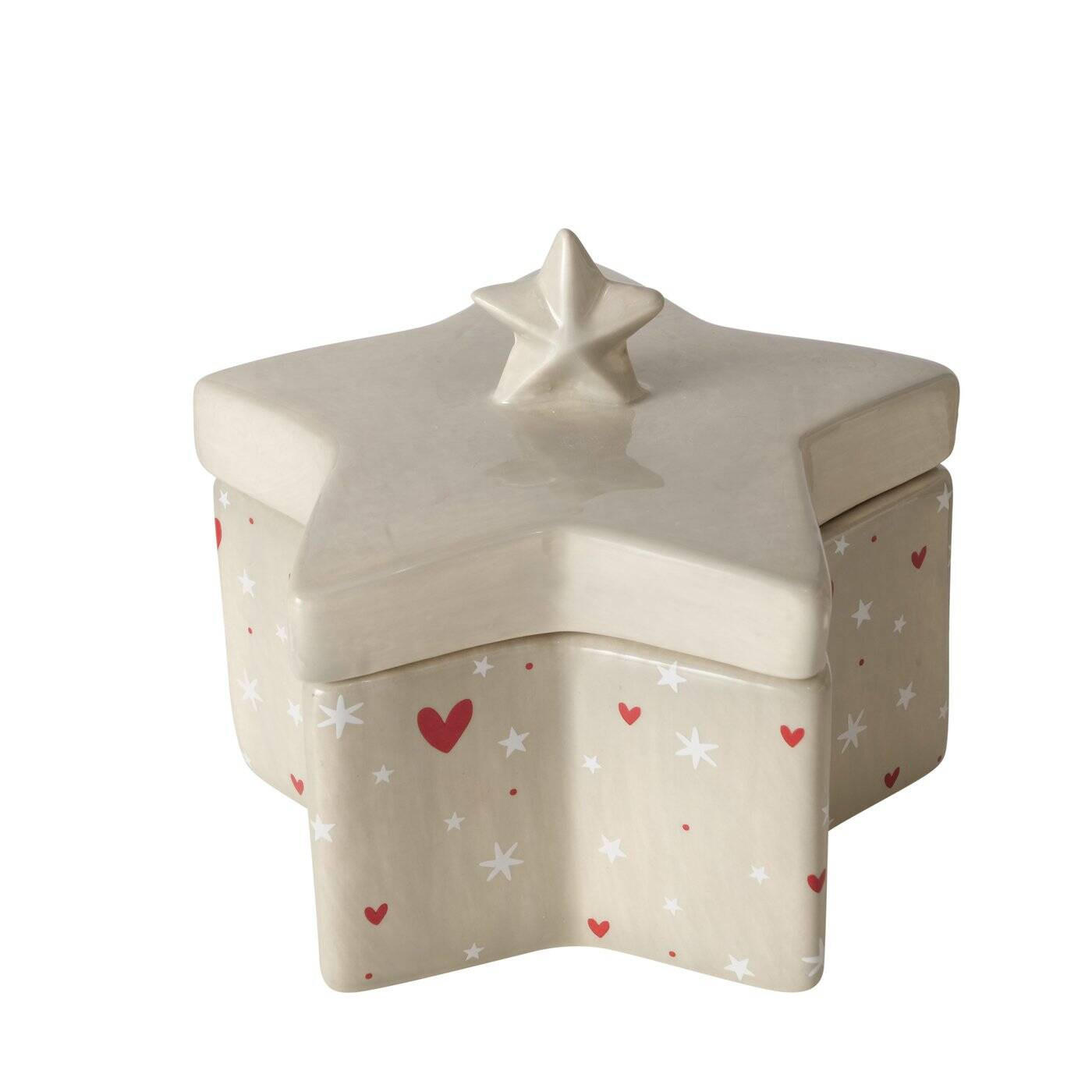 SCHMUCKSCHATULLE Anella Sternform - Beige, Keramik (13/11.5/13cm) - Boltze Home