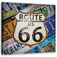 WANDBILD mit untertiteln farbig - Multicolor, Textil (50/50cm) - Feeby