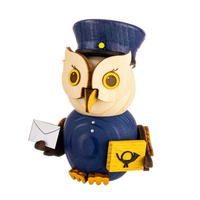 DEKOFIGUR Holzfigur Minieule Postbote 7cm - Multicolor, Holz (5/7/5cm)