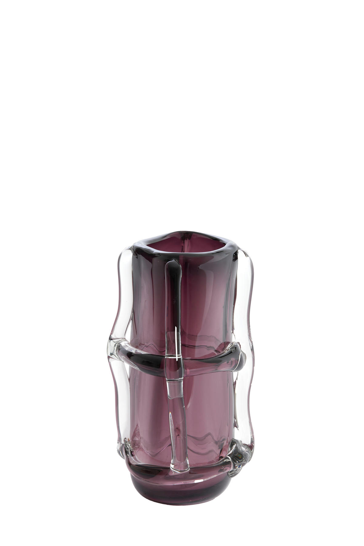 VAZE Ashoro Lila 19/14/22 cm - Lila, Glas (22cm) - Light & Living