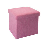 SITZBOX Faltbar 30/30/30 cm (Pink) - Pink, Textil (30/30/30cm) - Intirilife