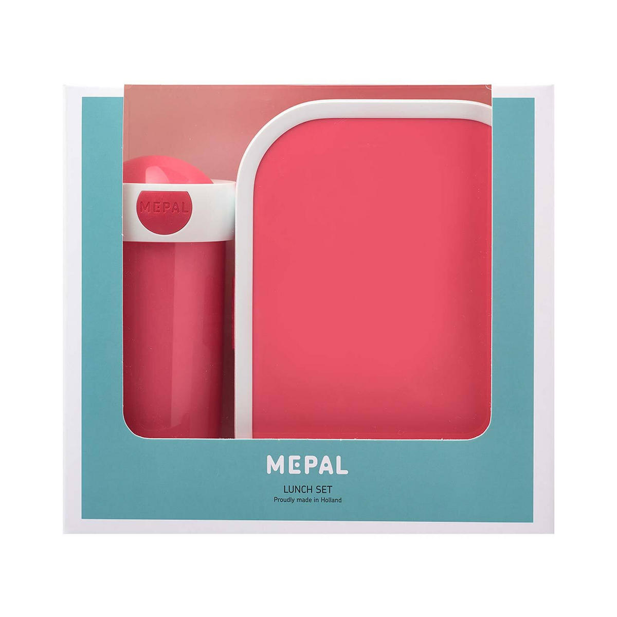 BROTDOSE + VERSCHLUSSBECHER Campus pink 300 ml + 700 ml 2er Set - Pink, Kunststoff (7.5/18.8/20.5cm) - Mepal