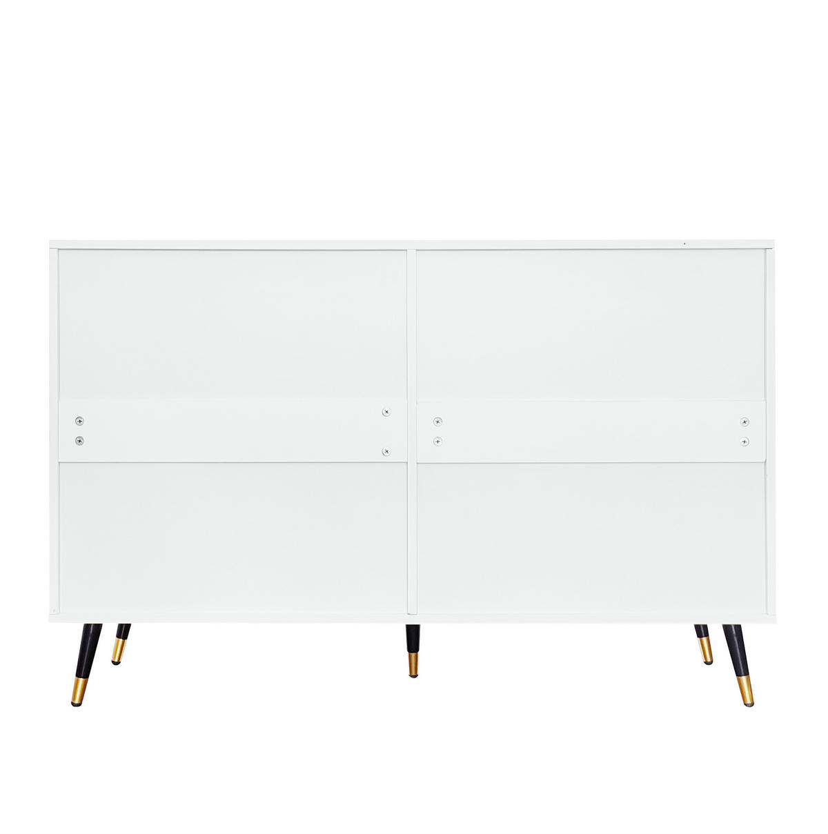 SIDEBOARD 120/40/77 cm Weiß aus Spanplatte mit 6 Schubladen - Weiß, Holzwerkstoff (120/77/40cm) - OKWISH