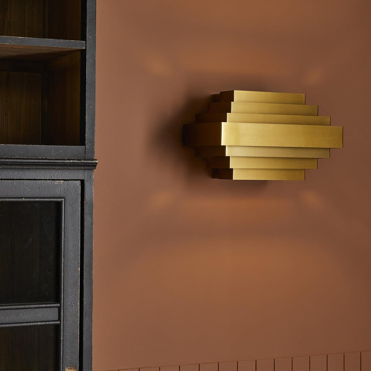 WANDLEUCHTE Goldmetall B38 cm x H24 cm - STATE BUILDING - Goldfarben, Metall (24/24/31cm) - Signature