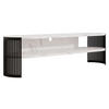 TV-LOWBOARD Fikoli Oval - Schwarz/Weiß, Holzwerkstoff/Metall (140/40/40cm) - MIRJAN24