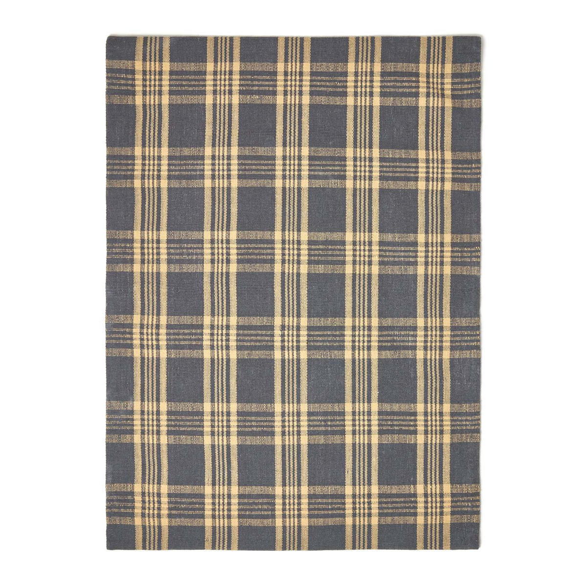HANDWEBTEPPICH Douglas kariert 150/240 cm - Grau, Textil (150/240cm) - Homescapes