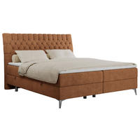 BOXBETT MILEN 200/200 Orange Struktur - H3 - Orange, Holz/Textil (200/200cm) - MKS