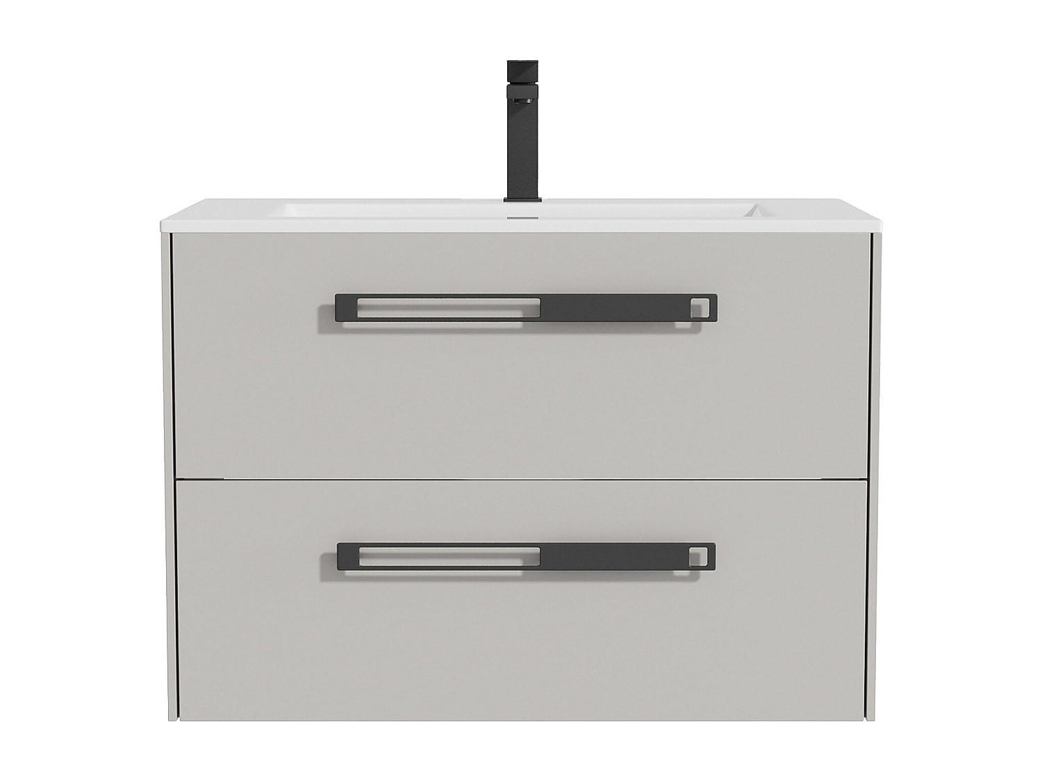 EINZELWASCHTISCH - 79.4 cm x 45.5 cm - holz - grau Felna - Grau, Holz (79.4/55/45.5cm) - Vente-Unique