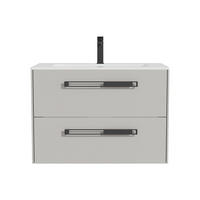 EINZELWASCHTISCH - 79.4 cm x 45.5 cm - holz - grau Felna - Grau, Holz (79.4/55/45.5cm) - Vente-Unique