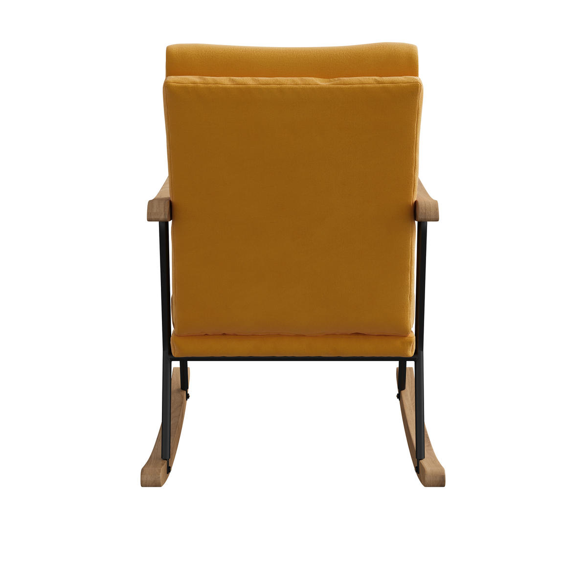 RELAXSCHWINGSESSEL geräuscharm & stabil für Babyzimmer & Wohnzimmer - Gelb, Holz (64.5/94/97.5cm) - SHOPENTRA