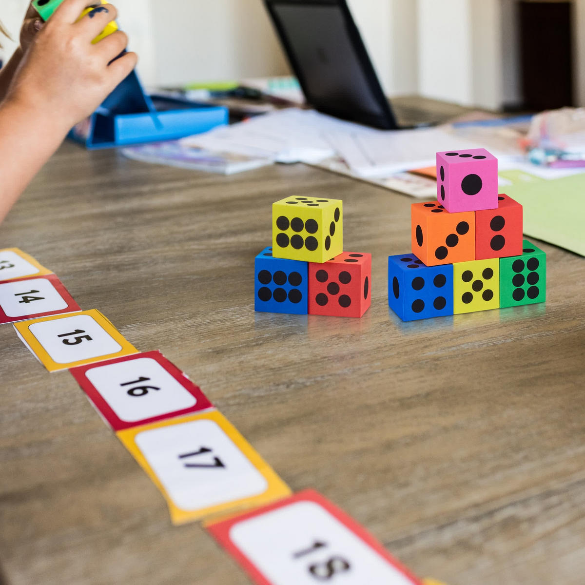 48xFLÜSTERWÜRFEL - Multicolor, Textil (4/4cm) - Relaxdays