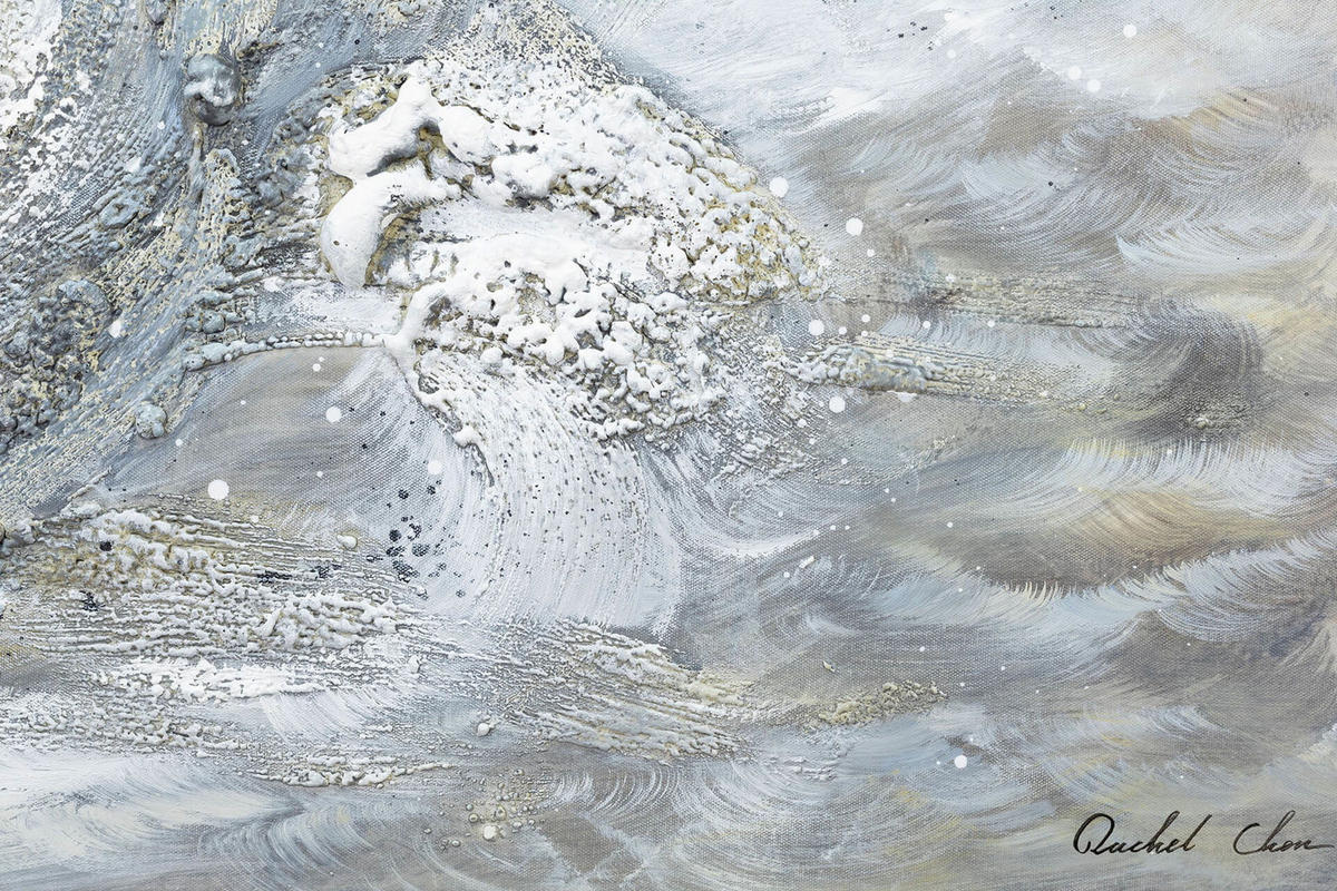 ACRYLBILD HANDGEMALT 120/60 cm - Grau, Holz/Textil (2/60cm) - KUNSTLOFT