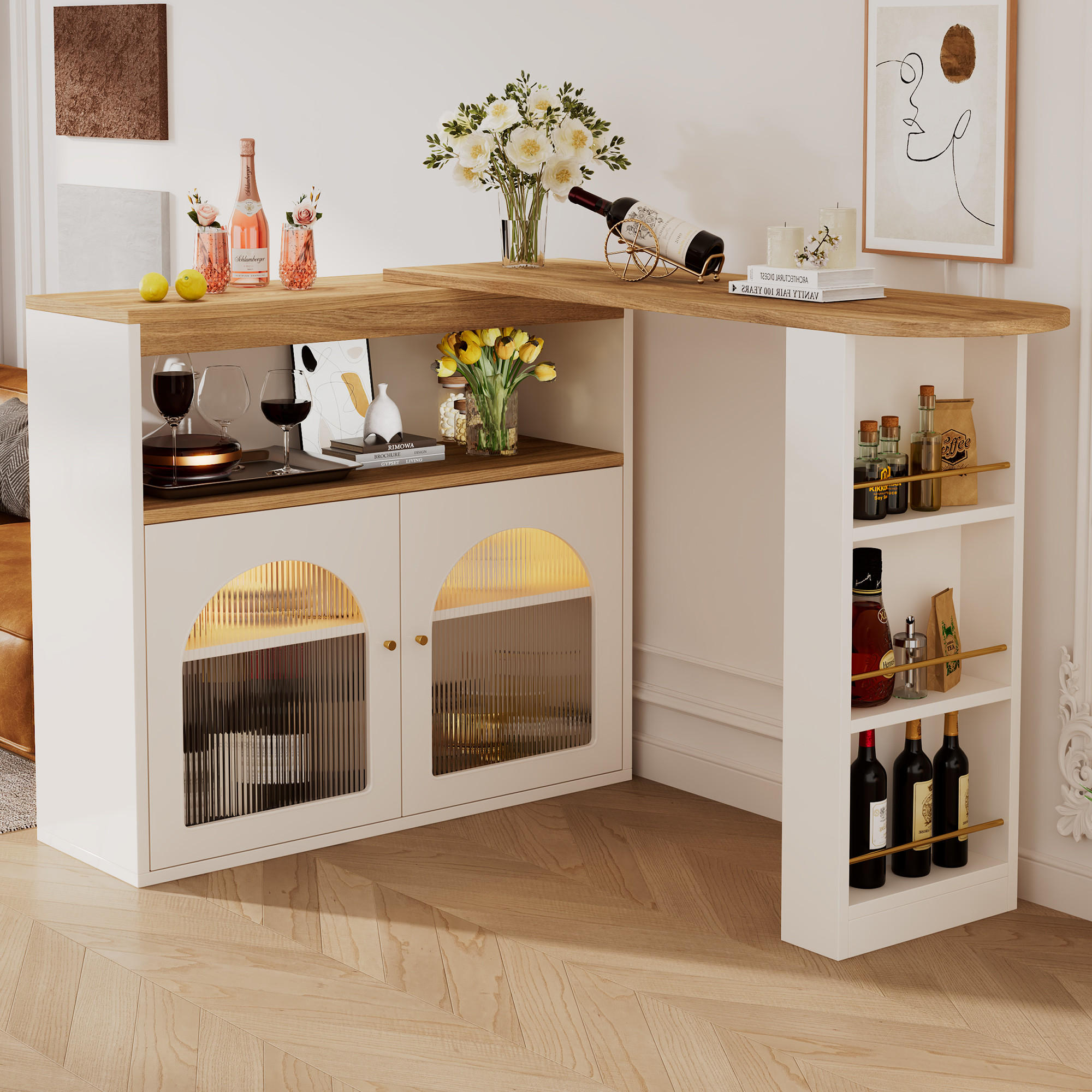 BARTISCH Weiß - Weiß, Holz (193/105/39cm) - Urban Meuble