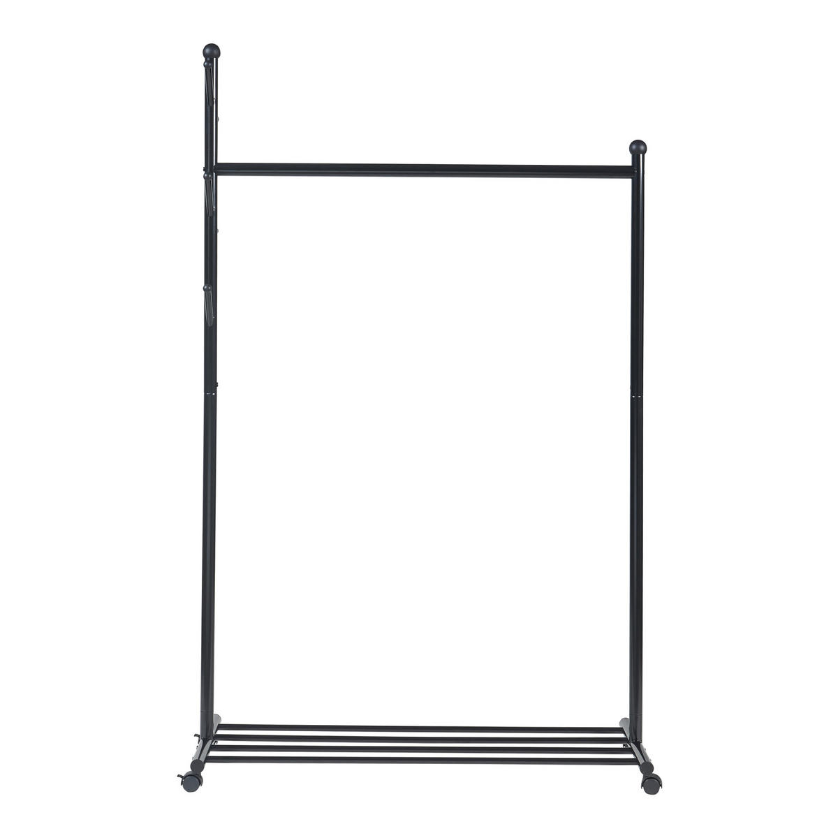 GARDEROBENSTÄNDER rollbar Snåsa - Schwarz, Metall (105/170/43cm) - [en.casa]