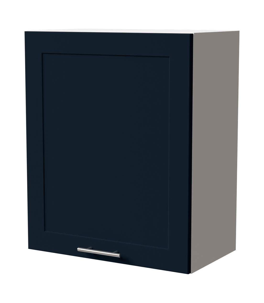 HÄNGESCHRANK Oslo W2/60 Weiß / Indigo Matt 60 / 32,5 / 72cm - Weiß/Dunkelblau, Holz/Holzwerkstoff (60/72/32.5cm) - Feldmann-Wohnen
