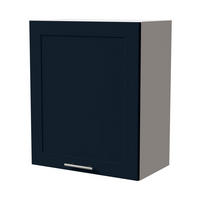 HÄNGESCHRANK Oslo W2/60 Weiß / Indigo Matt 60 / 32,5 / 72cm - Weiß/Dunkelblau, Holz/Holzwerkstoff (60/72/32.5cm) - Feldmann-Wohnen