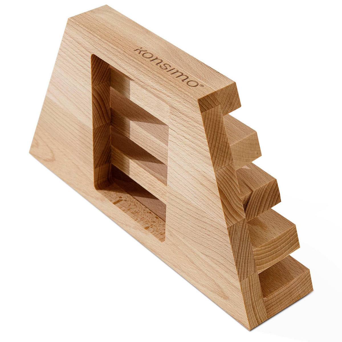SCHNEIDEBRETT Set mit Halter Hemero 4tlg - Buchefarben, Holz (32/8cm) - KONSIMO®