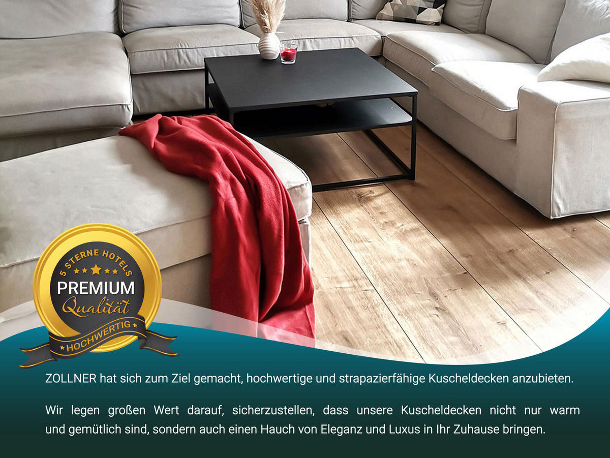 KUSCHELDECKE, 130x170 cm, 100% Polyester, Rot - Rot, Textil (130/170cm) - Zollner
