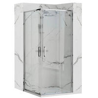 DUSCHKABINE Rea Punto 80x80 ohne Duschwanne - Chromfarben, Glas (78/78/190cm) - REA