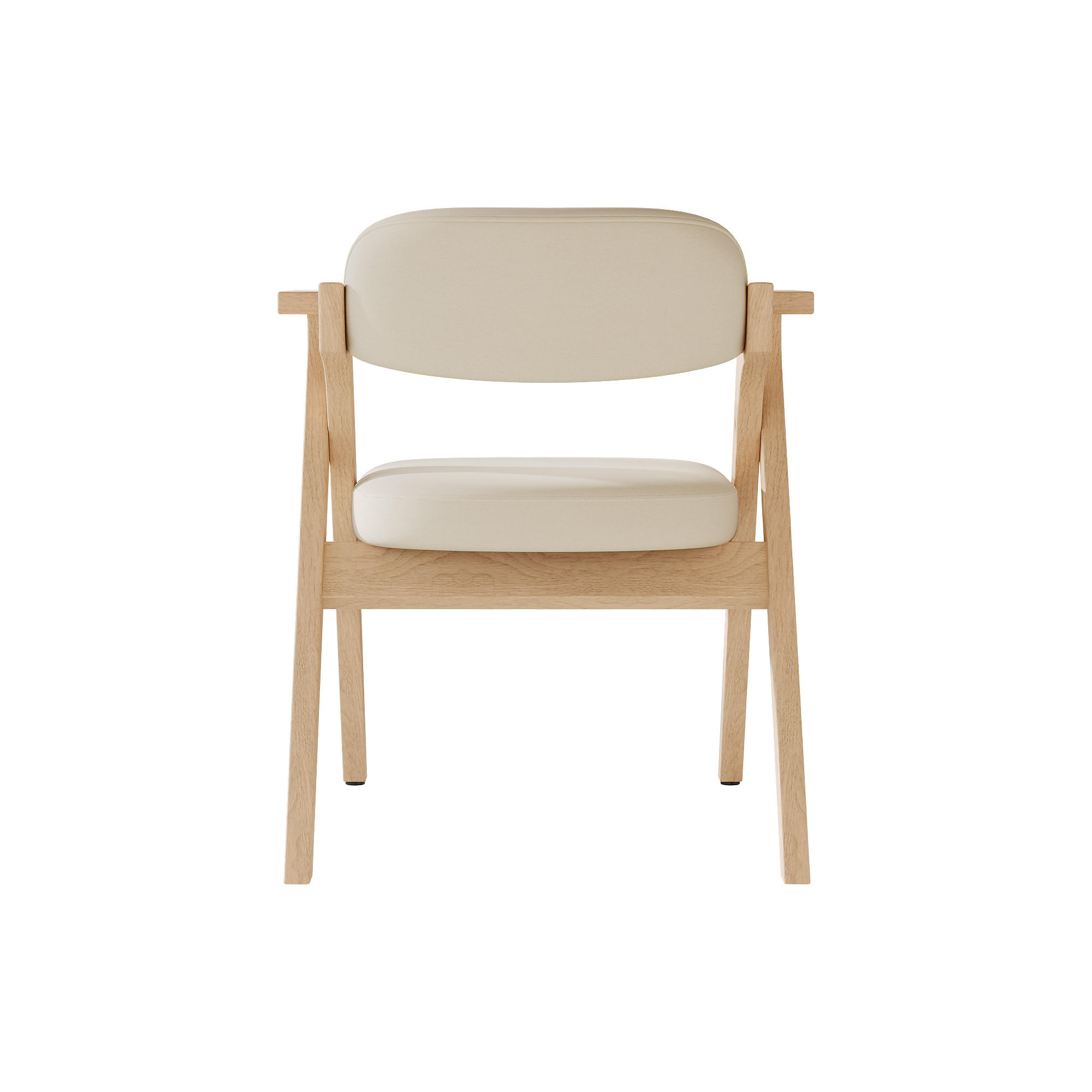 ESSTUHL 2er-Set Beige klappbar aus Massivholz mit Armlehnen - Beige, Holz (64.5/76/66.5cm) - PANGIVO