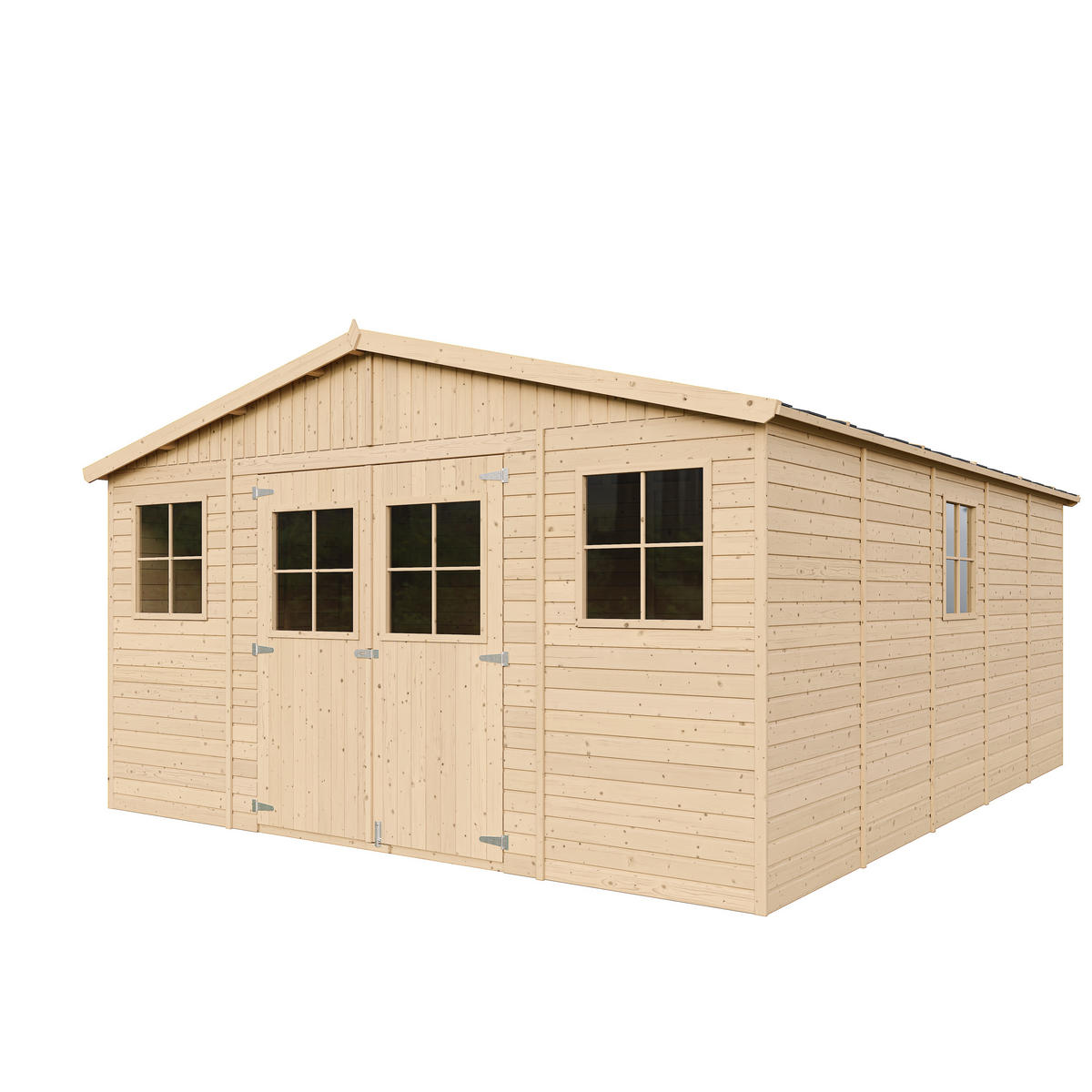 HOLZ-GARTHENHAUS - H246 x 418 x 522 cm/ 20 m² - IMBELA M333 - Beige, Holz (418/246/493cm) - Timbela