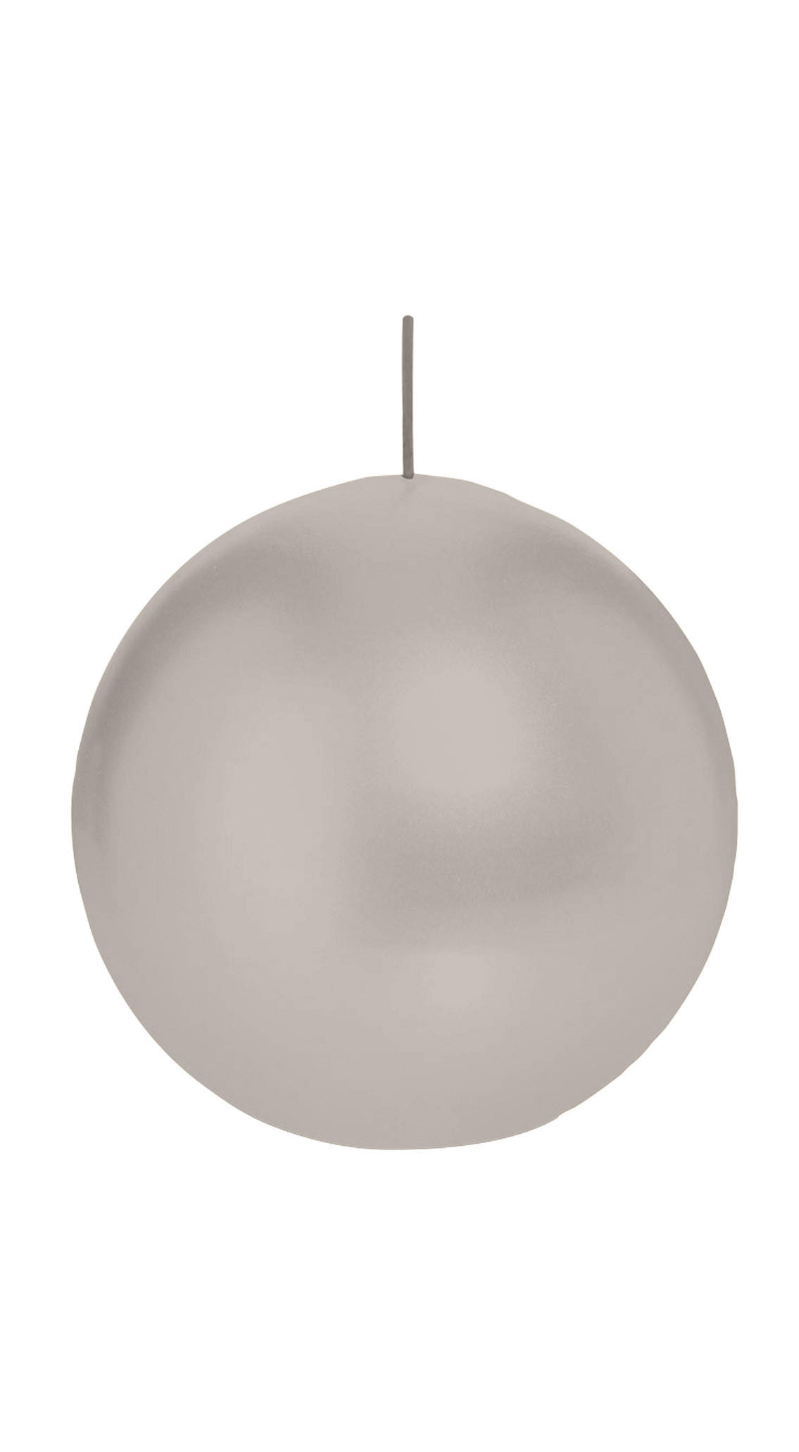 KUGELKERZEN Zinn Grau Ø 100 mm, 6 Stück - Hellgrau, Paraffin (10/10/10cm) - Wiedemann Kerzen