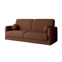 SOFA CLASSY 214cm breit in Boucle Braun - Braun, Holz/Holzwerkstoff (214/93/100cm) - Deine Möbel 24