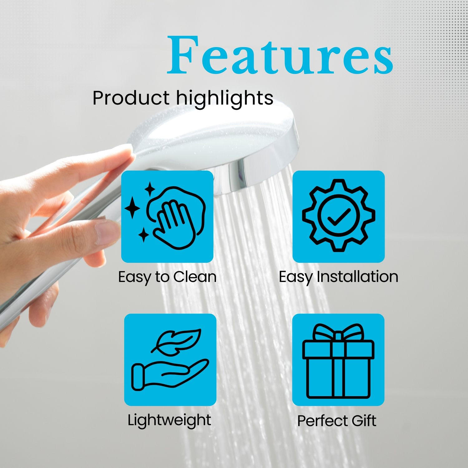 HANDBRAUSE Halterung 7 x 9.5 x 6 cm - Silberfarben, Kunststoff (6/9.5/7cm) - Intirilife