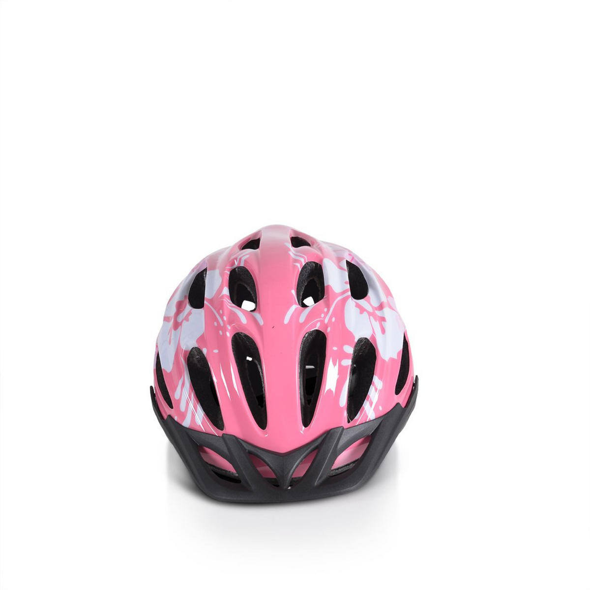 KINDERHELM Y02 pink Größe M 54-58 cm, 17 Löcher, LED-Licht, EPS + PVC-Schale, einstellbar - Rosa, Kunststoff (19/30cm)