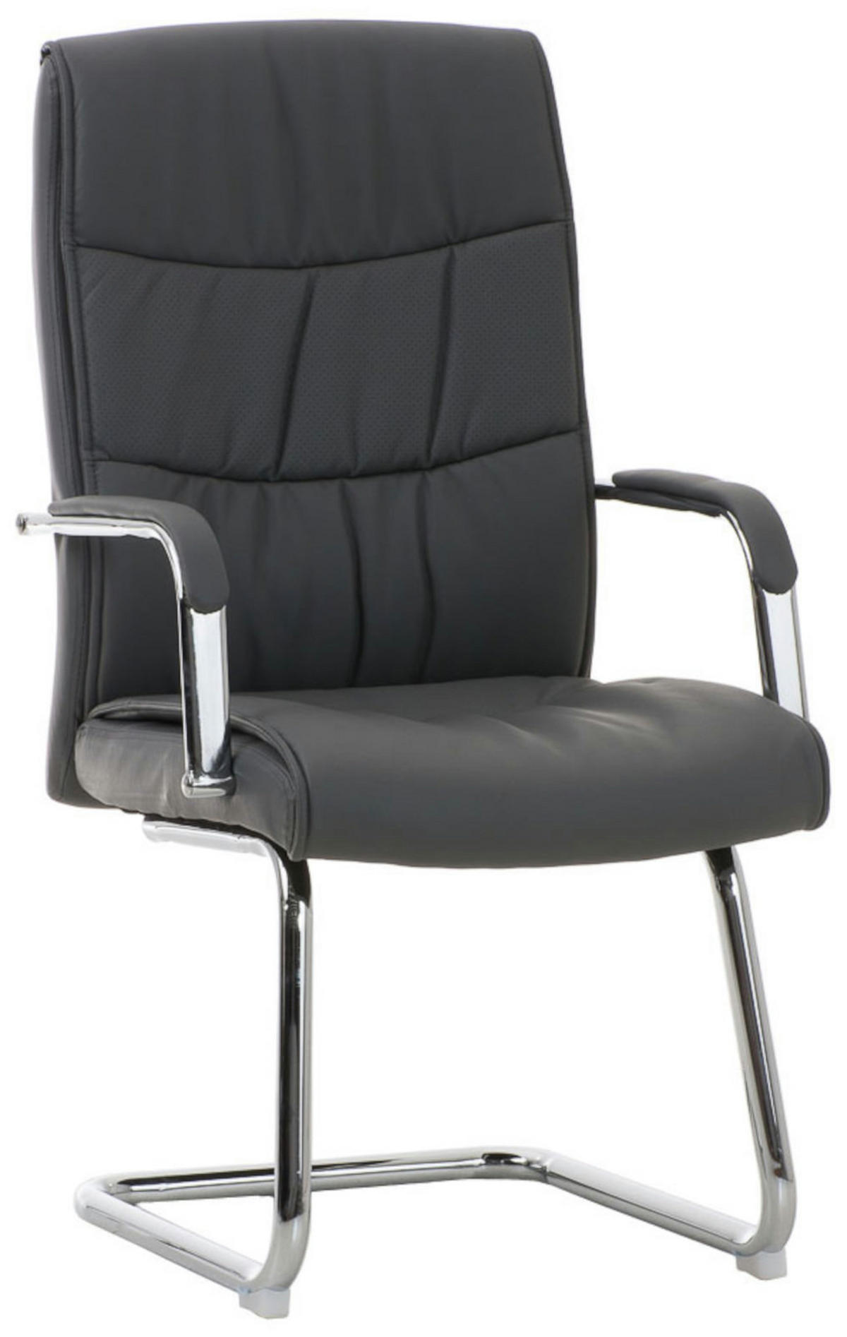 SCHWINGSTUHL 2er Set Lederlook grau - Grau, Textil/Metall (49/105/60cm) - CLP