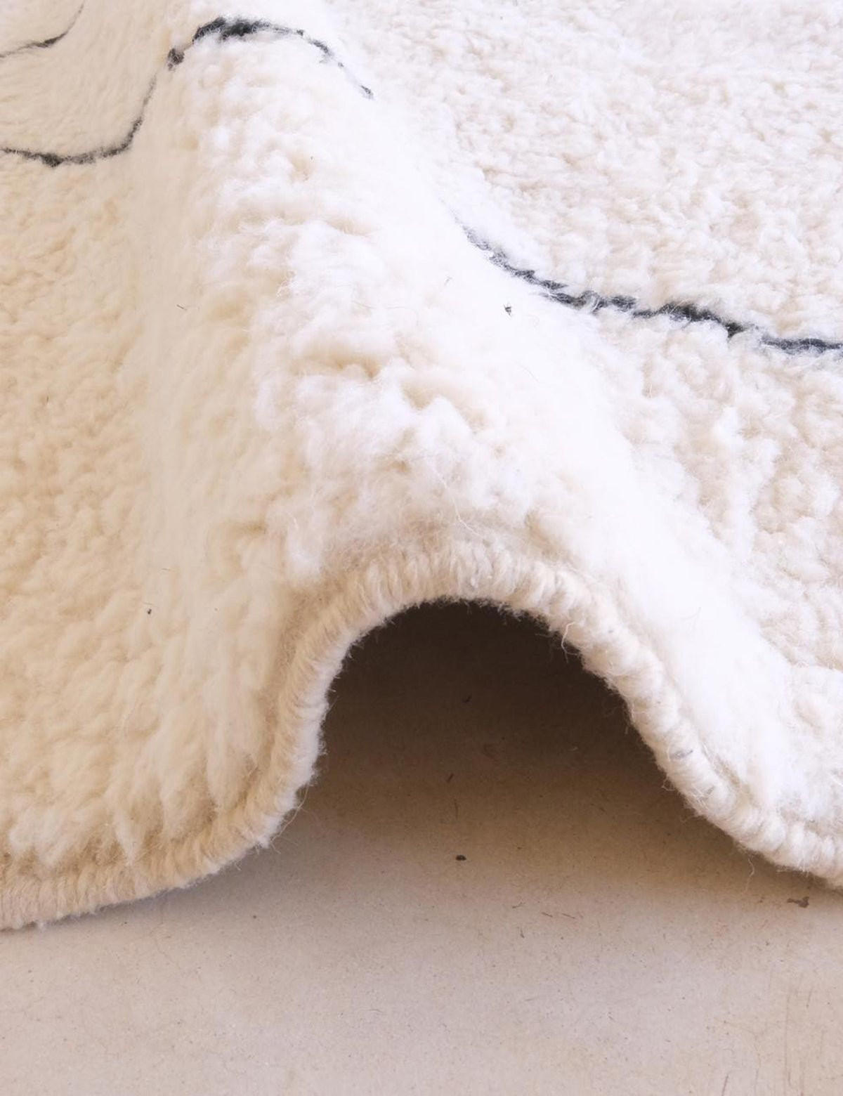 BERBERTEPPICH grafisch Wolle 260x 352 cm - Weiß, Naturmaterialien (260/352cm) - AFK Living