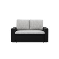 SOFA 2-SITZER MIT SCHLAFFUNKTION LUNA, Grau + Schwarz - Schwarz/Grau, Textil (148/90/87cm)