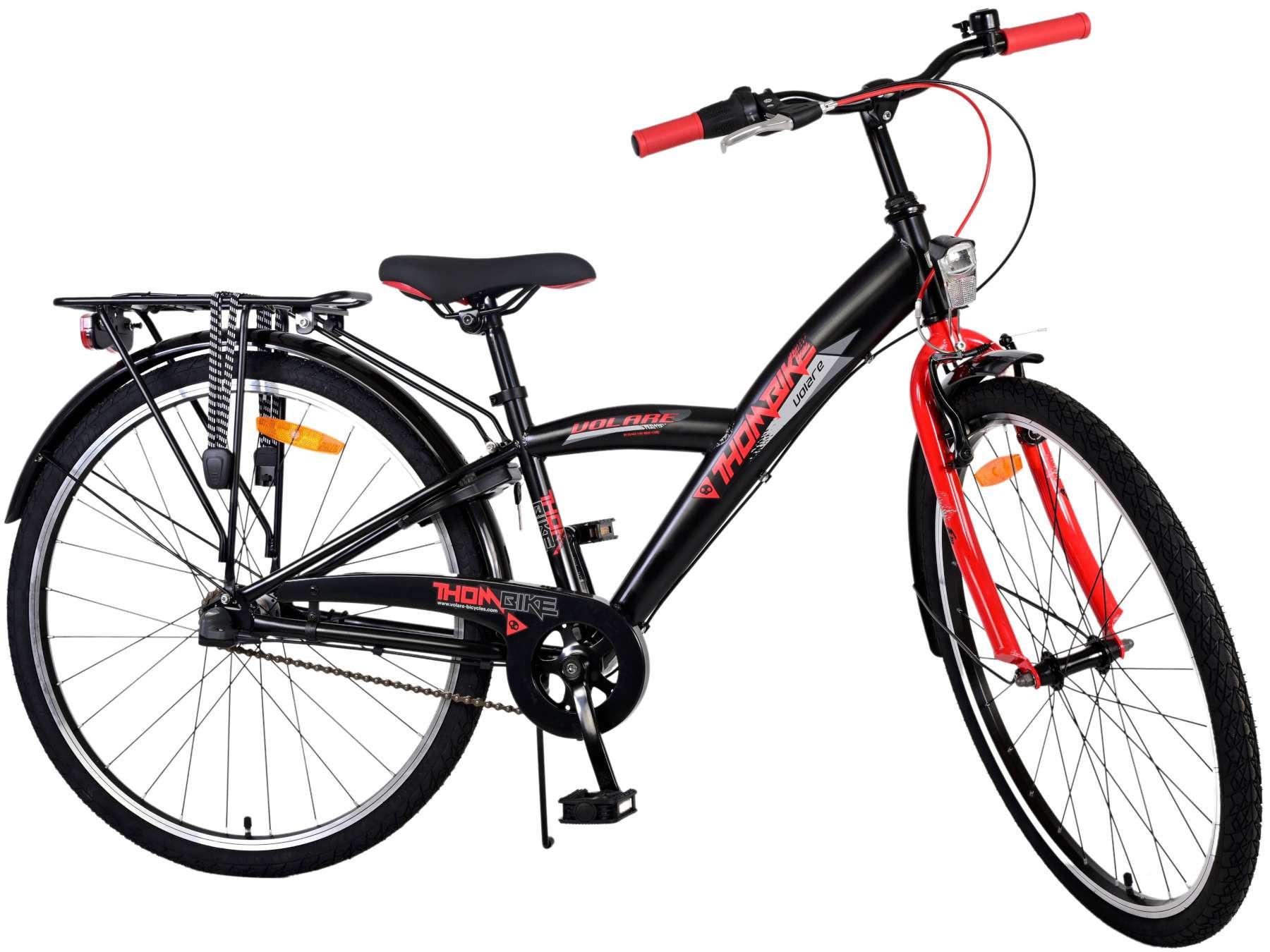 KINDERFAHRRAD Thornbike - Jungen - 26 Zoll - Rücktritt + Handbremse - 3 Gänge - Rot - Rot, Metall (77cm) - TPFSports