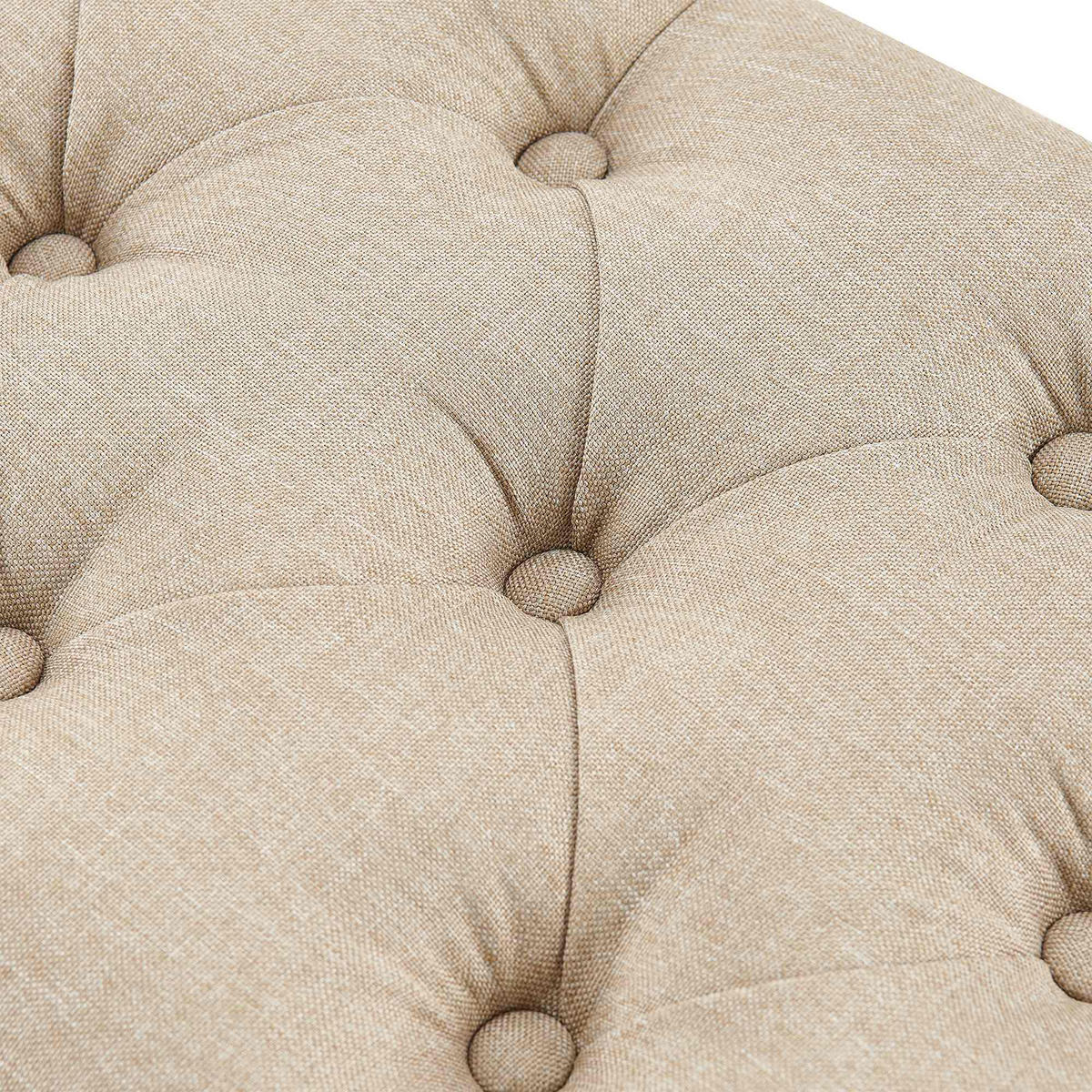 SITZBANK 100/38 cm Stoff Taupe - Taupe/Schwarz, Textil/Metall (100/46/38cm) - CLP