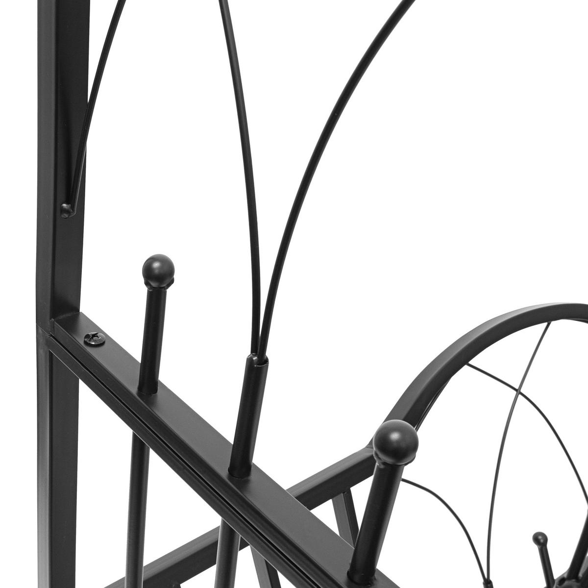 ROSENBOGEN - Schwarz, Metall (114.5/203/59cm) - Relaxdays