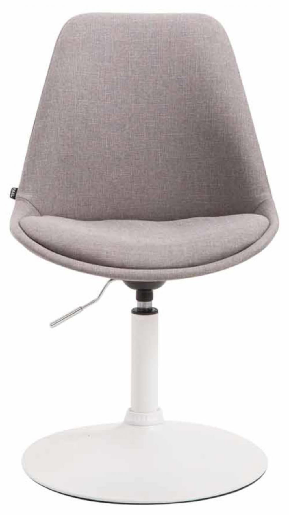 STUHL 4er Set Stoff grau - Weiß/Grau, Textil/Metall (48/76/57cm) - CLP