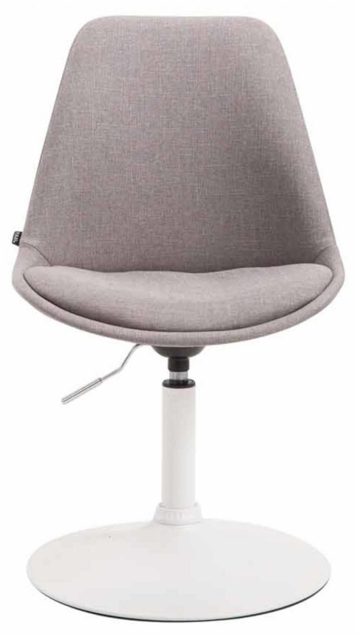 STUHL 4er Set Stoff grau - Weiß/Grau, Textil/Metall (48/76/57cm) - CLP