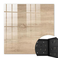 SCHLÜSSELBOX Schwarz 30x30 cm- Türöffnung nach rechts - Holzstruktur - Beige, Metall (30/30/5cm) - TULUP