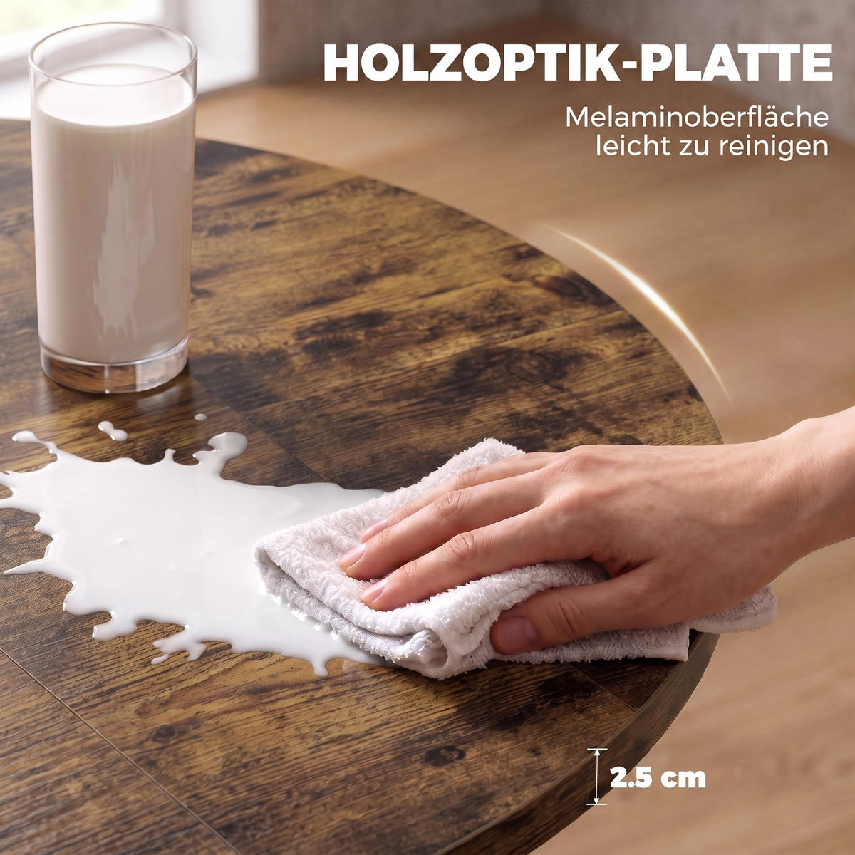 ESSTISCH Rostfarben 135.0/100.0/75.0 - Rostfarben, Holzwerkstoff (135/100/75cm)
