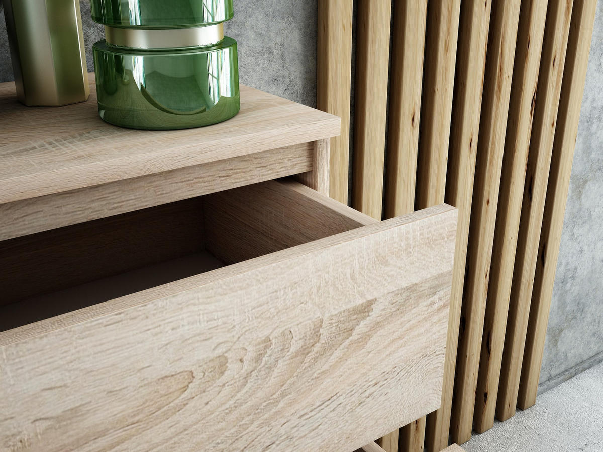 KOMMODE bella4 Sonoma - Sonoma Eiche, Holzwerkstoff (70/98/35cm) - roe furniture