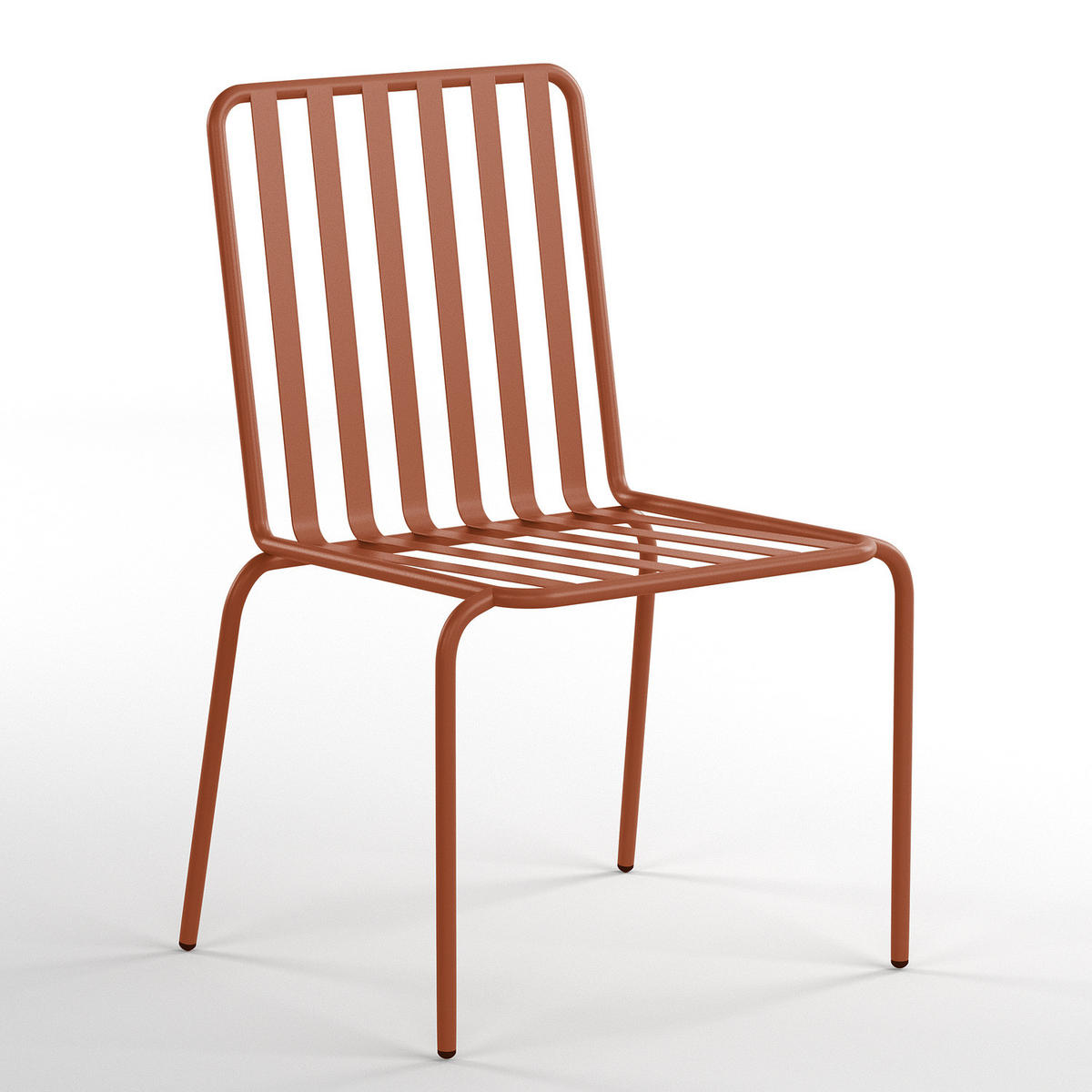 GARTENSTUHL - 2er-Set - Stahl - Terracotta, Textil/Metall (54/87/57cm) - home24