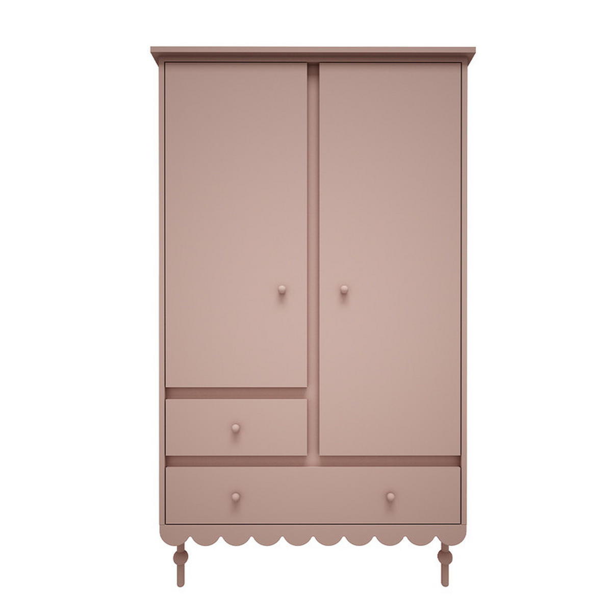 SKŘÍŇ 2DVEŘOVÁ Babushka Rose - růžová, kompozitní dřevo (104/183/50cm) - Petits-meubles