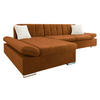 ECKSOFA Malwi Premium, Seite: Links - Beige/Bronzefarben, Holz/Textil (278/161cm) - MIRJAN24