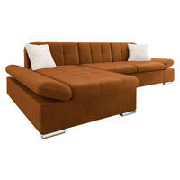 ECKSOFA Malwi Premium, Seite: Links - Beige/Bronzefarben, Holz/Textil (278/161cm) - MIRJAN24