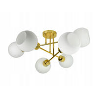 PENDELLEUCHTE GOLDGLAS - Goldfarben/Weiß, Glas/Metall (70/70/28cm) - kiki design